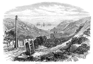 Telegraph Company Prints: Falmouth, Gibraltar, and Mediterranean Telegraph: the cliffs at Porthcurnew Bay