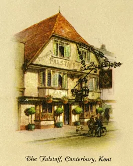 Bicycles Collection: The Falstaff, Canterbury, Kent, 1936. Creator: Unknown