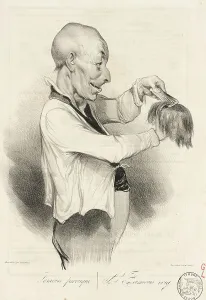 Comb Prints: Fameuse perruque, 1836. Creator: Honore Daumier