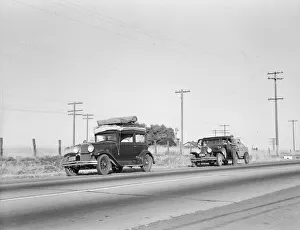 Two families originating from Independence, Kansas, U. S. 99, between Tulare and Fresno, 1939. Creator: Dorothea Lange