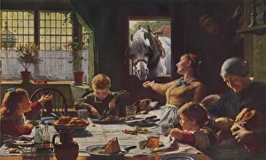Cutting Prints: One of the Family, 1880, (1938). Artist: Frederick George Cotman