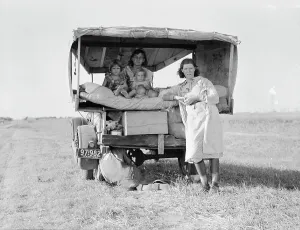 Family between Dallas and Austin, Texas, 1936. Creator: Dorothea Lange