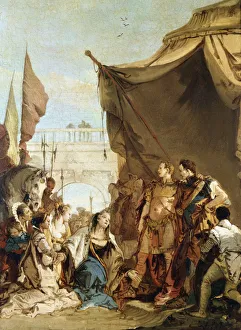 Magnanimity Prints: The Family of Darius before Alexander, 333 BC, (c1745). Artist: Giovanni Battista Tiepolo