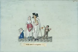 Lesueur Gallery: Family going to the tavern, c. 1793