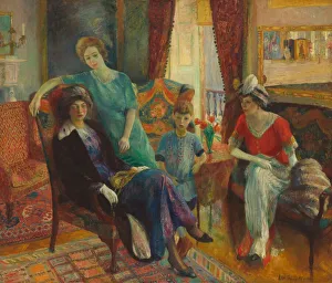 Glackens William James Prints: Family Group, 1910 / 1911. Creator: William James Glackens
