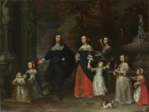 Mother And Child Collection: A Family Group, ca 1664. Creator: Coques, Gonzales (1614 / 18-1684)