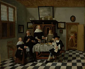 Brekelenkam Quiringh Van Prints: Family Group in an Interior, about 1658-1660. Creator: Gerritsz Quiringh van Brekelenkam