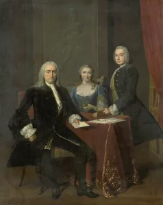 Papers Prints: Family Group in an Interior, 1744. Creator: Frans van der Mijn