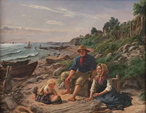Elsinore Frederiksborg Denmark Prints: Family life in a small fishing village north of Helsingor