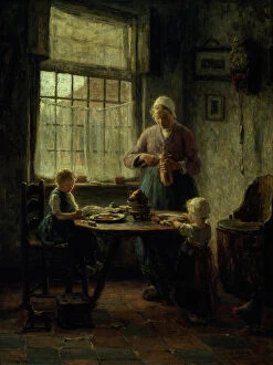 Cutting Gallery: A Family Meal, 1890s (?). Creator: Evert Pieters