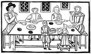 A family meal, early 17th century, (1893)