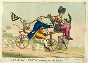 Paul Pry Prints: A Family Party Taking an Airing, 1819. Creator: William Heath