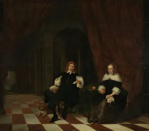 Double Portrait Prints: Family Portrait, 1654. Creator: Gerrit Lundens