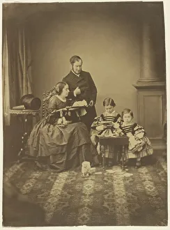 Parents Prints: Family Portrait, around 1855-1865. Creator: Andre-Adolphe-Eugene Disderi