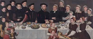 Antwerp School Gallery: Family-portrait of Pierre de Moucheron, merchant in Middelburg and Antwerpen