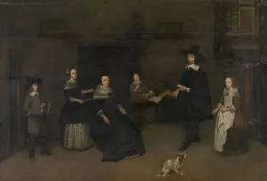 Family scene, 1649-1684. Creator: Gaspar Netscher