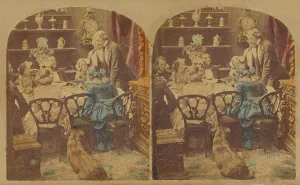 Gatherer Prints: Family scene at table, about 1857. Creator: Joseph John Elliott