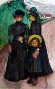 Munch Prints: The Family (The Book Family), 1903. Creator: Munch; Edvard (1863-1944)