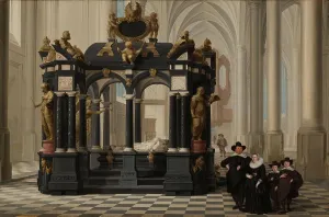 Orange William I Of Prints: A Family beside the Tomb of Prince William i in the Nieuwe Kerk