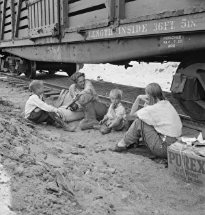 Railroad Car Prints: Family who traveled by freight train
