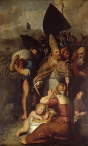 Grateful Prints: During a Famine in Myra Saint Nicholas Saves the People. Creator: Otto Van Veen