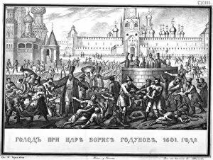 Time Of Troubles Gallery: Famine during the reign of Boris Godunov (From Illustrated Karamzin), 1836