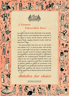 London Charivari Gallery: A Famous Edwardian Roue Abdullas for choice, 1939