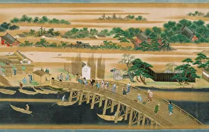 Folding Screens Prints: Famous Sites of the Sumida River, Second Half of the 18th cen Artist: Anonymous