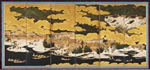 Circle Of Prints: Famous Views of Omi, 1660s-90s. Creator: Kano Ein? (Japanese, 1631-1697), circle of
