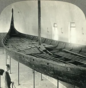 Oslo Prints: The Famous Viking Ship (Restored) at the Bygdo Museum