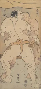 Wrestlers Prints: Two Famous Wrestlers Onogawa and Tanikase, ca. 1795. Creator: Katsukawa Shun ei