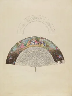 Benge Jessie M Prints: Fan, c. 1936. Creator: Jessie M. Benge