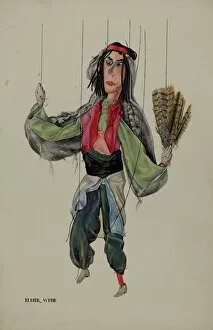 Fan Dancer Marionette, c. 1937. Creator: Elmer Weise