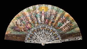Brooklyn Museum Collection: Fan, European, 1855-65. Creator: Unknown