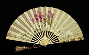 Brooklyn Museum Collection: Fan, French, 1885-95. Creator: L Gerard