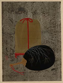 Shibata Zeshin Gallery: Fan and Insect Cage. Creator: Shibata Zeshin