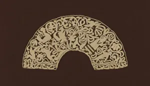 Brown Background Prints: Fan Leaf, Italy, 1725 / 50. Creator: Unknown