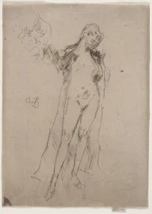 1834 1903 Prints: The Fan (Model No. 3). Creator: James McNeill Whistler (American, 1834-1903)
