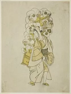 Street Seller Collection: The Fan Peddler, 1765. Creator: Suzuki Harunobu