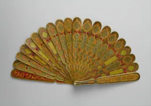Tehran Prints: Fan with Poetic Verses, Iran, dated A. H. 1301 / A. D. 1883-84. Creator: Unknown