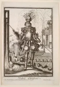 Fanciful Costumes: Costume of the Fireworks Maker, c. 1690. Creator: Nicolas de Larmessin II