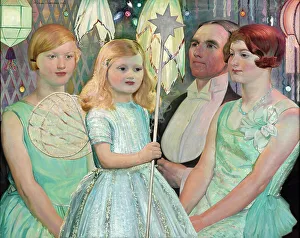 Hair Ornament Prints: In fancy dress, c1930. Creator: Harry Linley Richardson