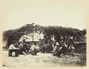 Camouflage Collection: A Fancy Group, in Front of Petersburg, August 1864. Creator: David Knox