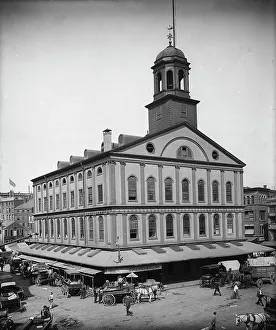 Marketplace Prints: Faneuil Hall, Boston, Mass. between 1890 and 1906. Creator: Unknown