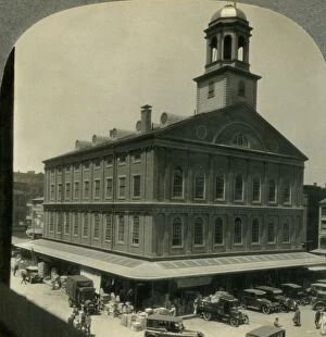 Faneuil Hall, Looking W. from Quincy Market to Beacon Hill, Boston, Mass. c1930s