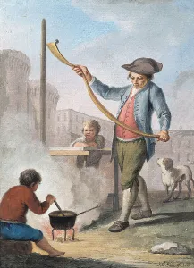 Sweets Prints: Fanfelluccaro (candy seller), 1799. Creator: Della Gatta, Saverio (Xavier) (1758-1828)