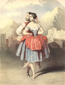 Pugni Prints: Fanny Cerrito (1817-1909) and Arthur Saint-Leon (1821-1870) in La Polka by Cesare Pugni