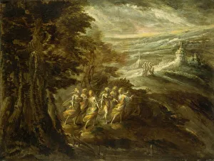 Emilia Prints: Fantastic Landscape with Figures, late 16th century. Creator: Unknown