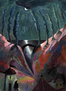 Von 1860 1938 Prints: Fantastic night, 1917. Creator: Werefkin, Marianne, von (1860-1938)