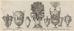 Urns Prints: Fantastic Vases, probably 1646. Creator: Stefano della Bella